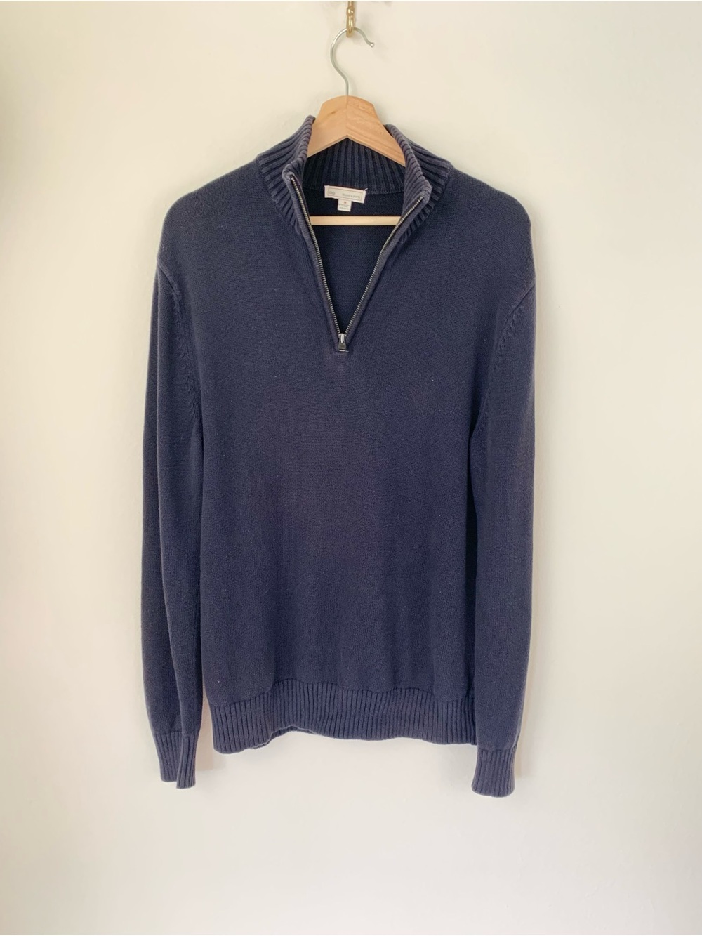 ✨5 FOR $25✨ GAP Men's Navy Half-Zip Sweater - Classic Ribbed Collar